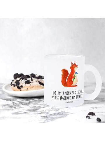 Mr. & Mrs. Panda Tee Tasse Eichhörnchen Blume mit Spruch in Transparent