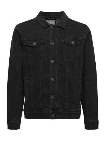 BLEND Jeansjacke in schwarz