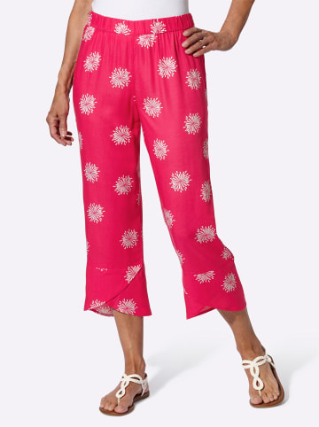 Sieh an! Culotte in pink-weiß-bedruckt