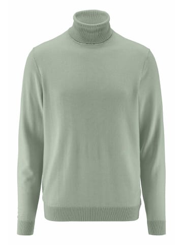 Hessnatur Hessnatur Rollkragenpullover Regular aus reiner Bio-Merinowolle in salbeigrün
