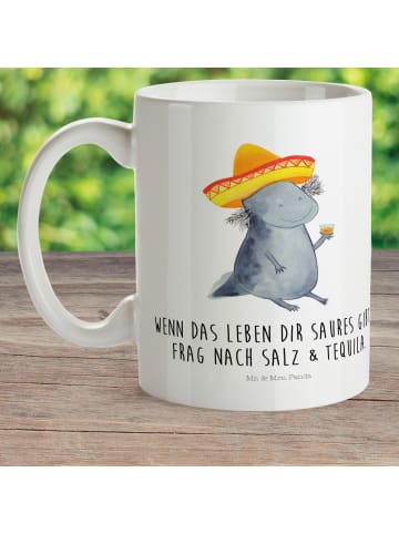 Mr. & Mrs. Panda Mehrwegbecher Axolotl Tequila mit Spruch in Weiß