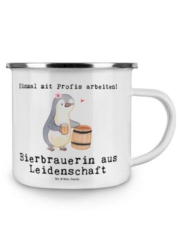 Mr. & Mrs. Panda Haferl Bierbrauerin Leidenschaft mit Spruch in Weiß