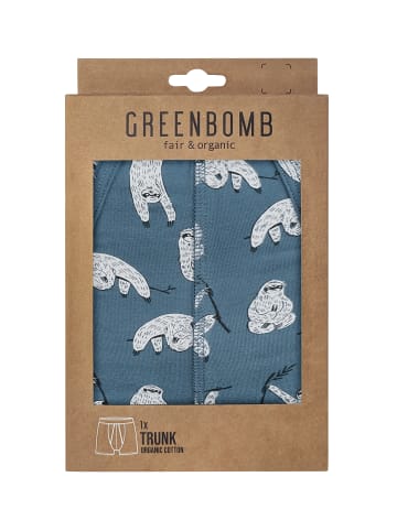 GreenBomb Trunk Animal Sloth Hang 3 in Blauer Stein