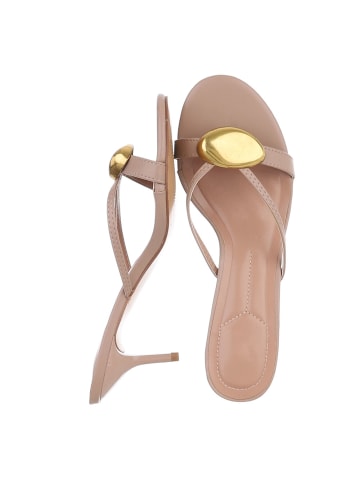 Ital-Design High-Heel Sandalette in Hellbraun