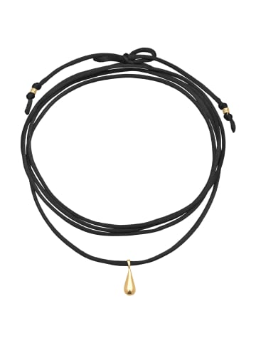 Elli Halskette 925 Sterling Silber Tropfen in Schwarz