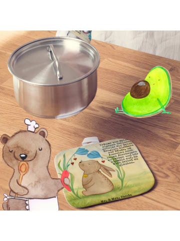 Mr. & Mrs. Panda Topfuntersetzer Hase Blume Design mit Spruch in Weiß