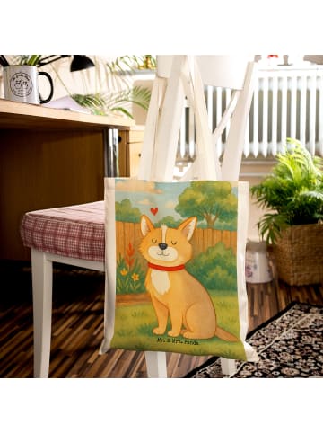Mr. & Mrs. Panda Tasche Hund Glück Design ohne Spruch in Weiß
