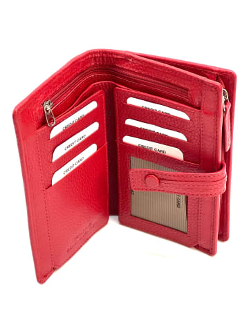 Florence Geldbörse Leder rot Damen ca. 15cm ca. 10cm