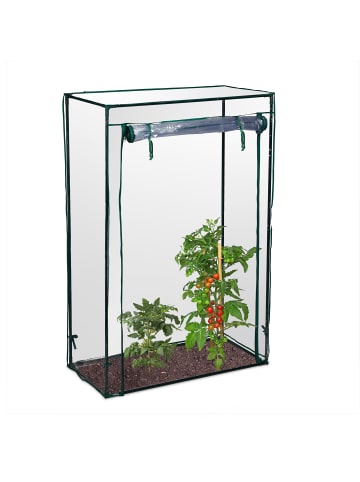 relaxdays 2 x Tomatengewächshaus in Transparent - (B)100 x (H)150 x (T)50 cm