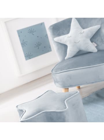 roba Lil Sofa' Set mit Sessel, Sternhocker & Kissen Hellblau/Sky
