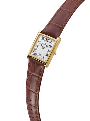 Dugena Unisex-Uhr Quadra Classica Braun/Goldfarben