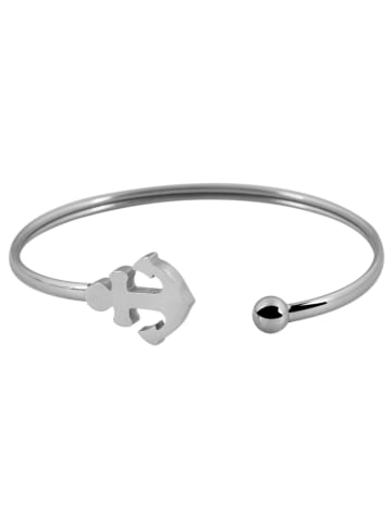 Adeliás Damen Armband – Armreif aus Edelstahl Ø 6,2 cm cm in silber