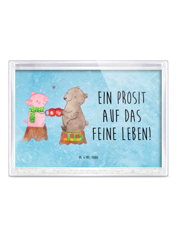 Mr. & Mrs. Panda Bilderrahmen Glühschwein Sause mit Spruch in Eisblau