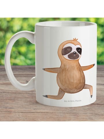 Mr. & Mrs. Panda Pott Faultier Yoga ohne Spruch in Weiß