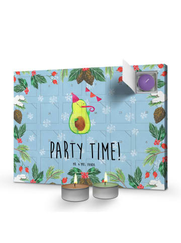 Mr. & Mrs. Panda Adventskalender Avocado Party Zeit mit Spruch in Eisblau