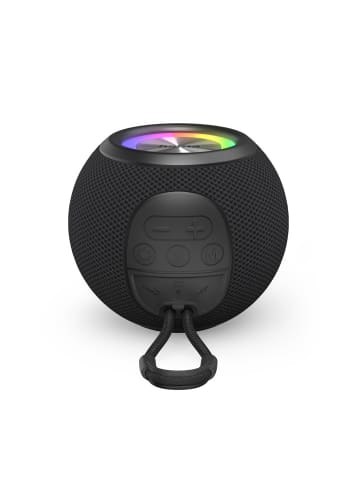Hama Ball Shape Speaker Bluetooth Lautsprecher, 5 LED in Schwarz