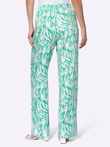 Heine Druck-Hose in blaugrün-weiß-bedruckt