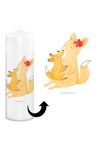 Mr. & Mrs. Panda Weihnachtskerze Fuchs Mama ohne Spruch in Weiß