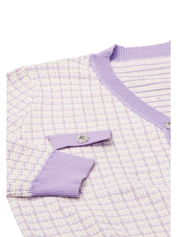 VIRITA Women Strickjacke in Wollweiss Lavendel