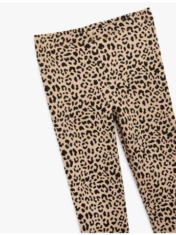 KOTON LEGGINGS in Beige Gemustert