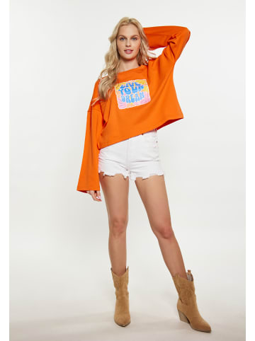 IZIA Damen Sweatshirt in Orange