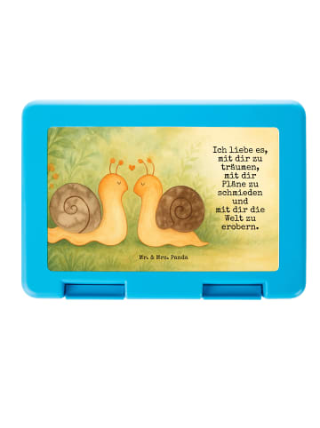 Mr. & Mrs. Panda Aufbewahrungsbox Schnecken Liebe Design mit Spruch in Weiß