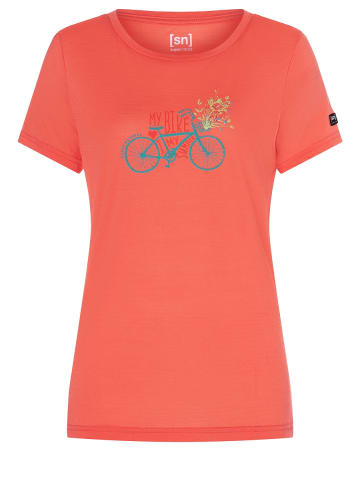 super.natural Merino T-Shirt in orange