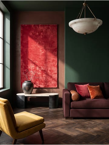 KADIMA DESIGN Teppich Hochflor Uni rutschhemmend weich wohnlich Wohnzimmer gemütlich in Rot