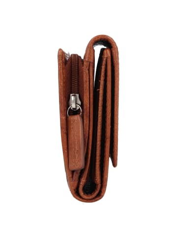 mano Donna Aurona Geldbörse RFID Leder 14,5 cm cognac