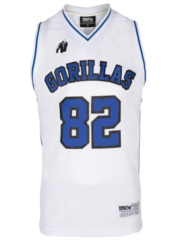 Gorilla Wear Muskelshirt - San Mateo Jersey - Weiß/Blau