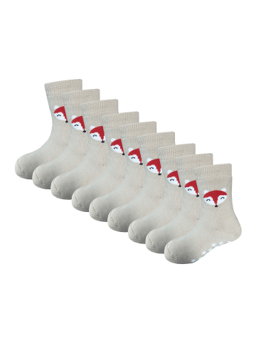 Yalion 9er Pack Socken Halbplüsch in Beige