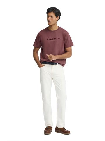 Polo Club T-Shirt ESTABLISHED MINIMAL TITLE VO in Weinrosa