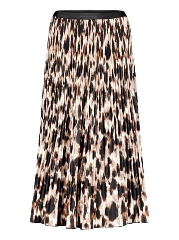 Betty Barclay Plisseerock mit Gummizug in Beige/Schwarz