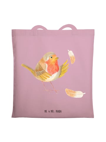 Mr. & Mrs. Panda Shopper Rotkehlchen Federn ohne Spruch in Rosa Pastell