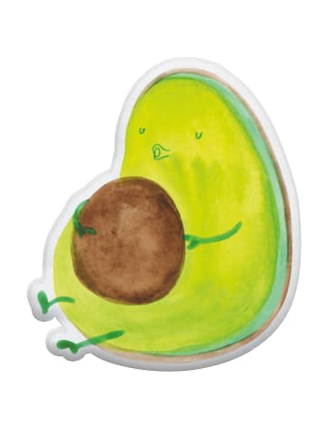 Mr. & Mrs. Panda Kissen Kuscheltier Avocado Pfeifen ohne Spruch in Weiß