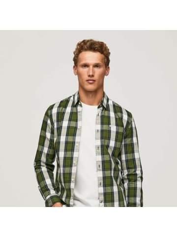 Pepe Jeans Hemd in Weiß / Grün