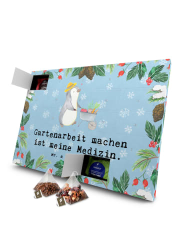 Mr. & Mrs. Panda Tee Adventskalender Pinguin Gartenarbeit mit Sp... in Eisblau