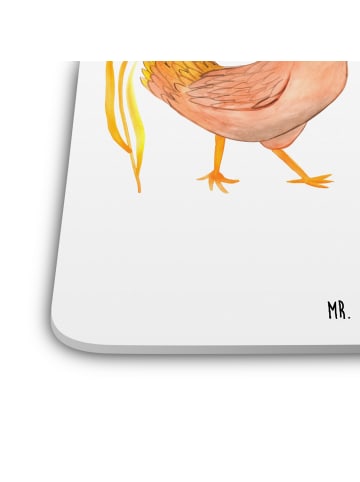 Mr. & Mrs. Panda Glasuntersetzer Huhn Stolz ohne Spruch in Weiß