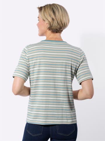 WITT WEIDEN Ringelshirt in ecru-ozean-geringelt