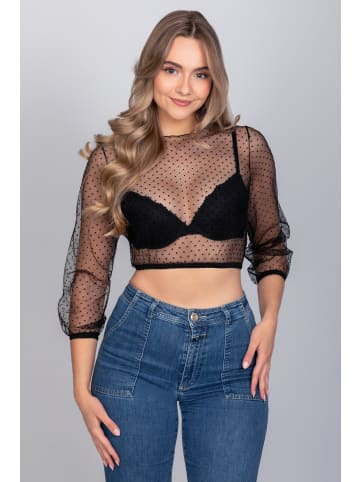 Edelnice Dirndlbluse Martha Schwarz in schwarz