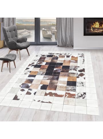 KADIMA DESIGN Teppich Flachgewebe Waschbar Patchwork PIZOL Strapazierfähig OEKO-TEX