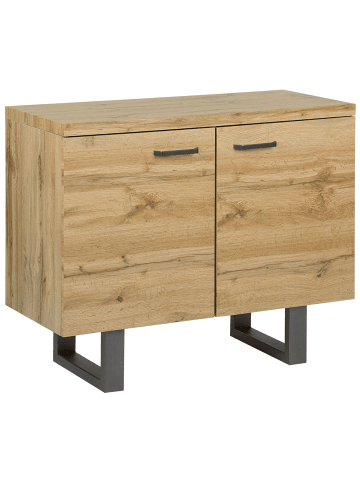 Beliani Sideboard TIMBER in Braun/Grau - (W) 94 x (H) 79 x (L) 42 cm