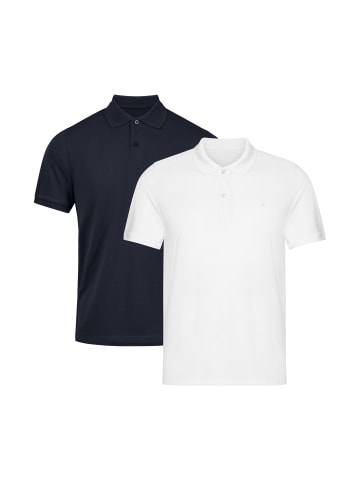 DANISH ENDURANCE Poloshirt Classic Fit in White/Navy