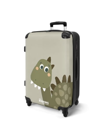 NoBoringSuitCases Suitcase, Koffer, Reisekoffer Grüner Dinosaurier