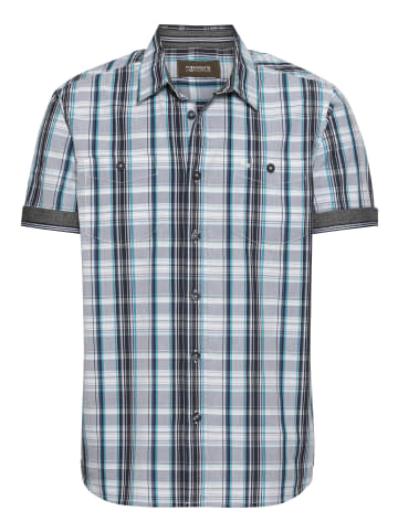 Man's World Kurzarmhemd in blau kariert