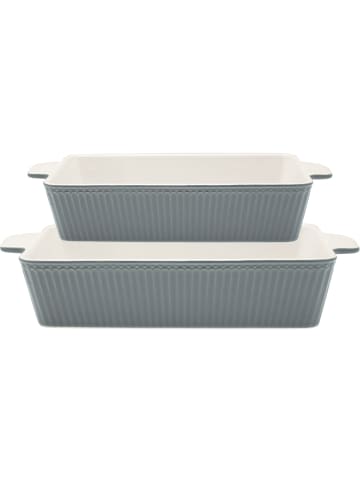 Greengate Auflaufform ALICE STONE GREY Grau Rechteckig 2er