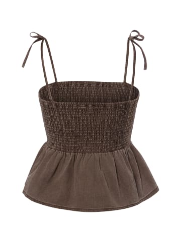 Noisy may Crop Top in taupe