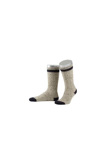 Lusana Schoppersocken L5698T in mittelbeigemeliert/marine (906)