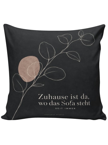 Mr. & Mrs. Panda Kopfkissen Sofakissen elegant Design mit Spruch in Weiß