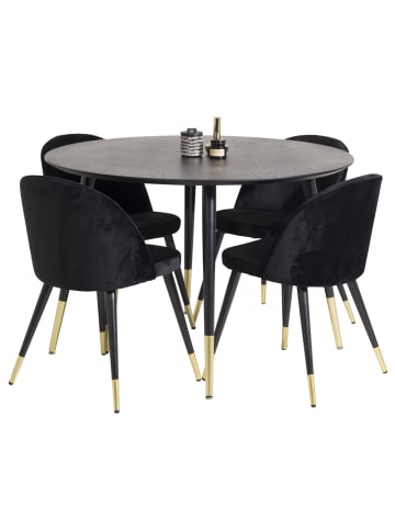 ebuy24 Essgruppe Dipp 1 Schwarz 115 x 115 cm